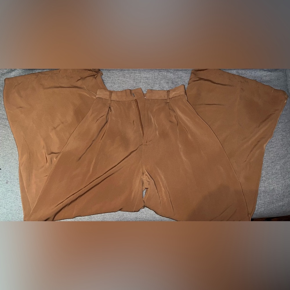 Orange flare pants